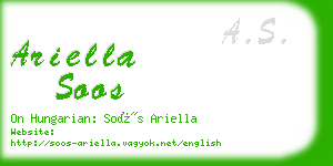 ariella soos business card